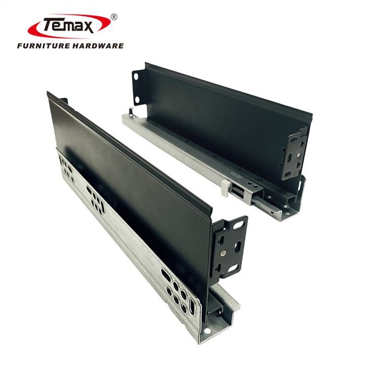 Ultra Thin Slim Metal Box Drawer Slide Use To Kitchen Cabinet